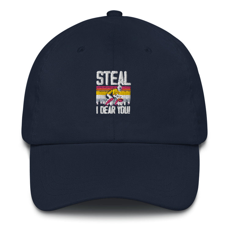 Dad hat Humorous Retro Steal Softball Fan Field Sports Novelty Group Baseman Outfielder Pitcher