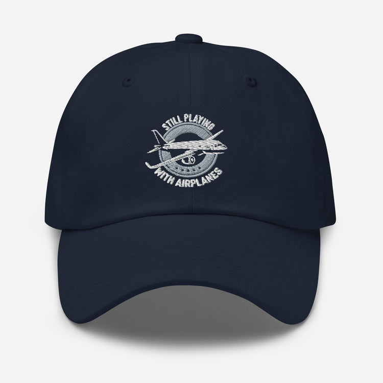 Dad hat Novelty Still Playing With Airplanes Copilot Outfit Aviation Aviator Seaplane Fan