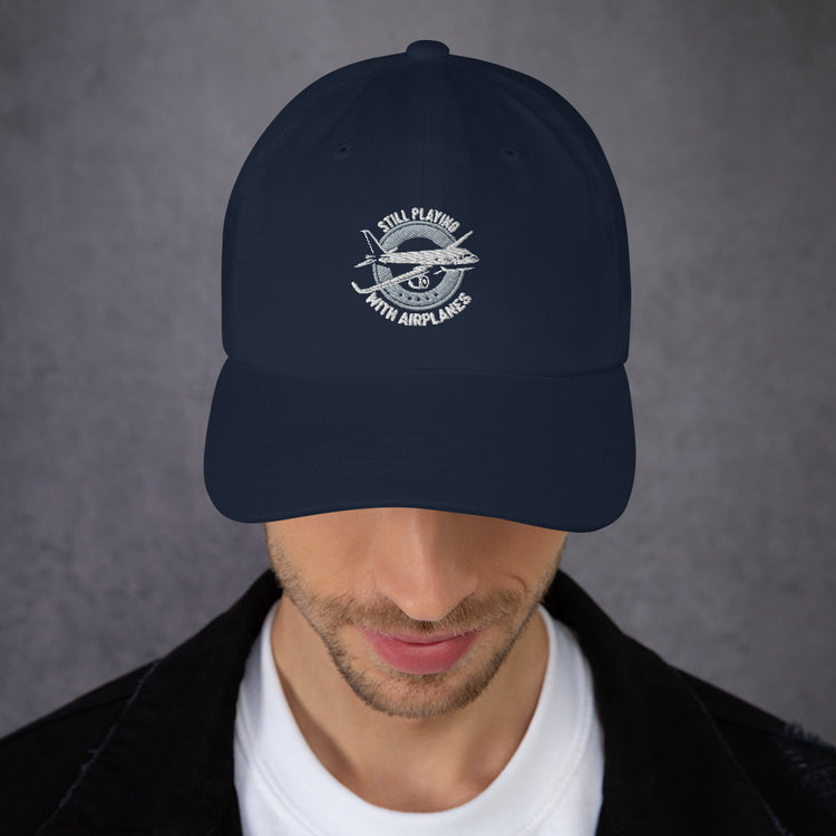 Dad hat Novelty Still Playing With Airplanes Copilot Outfit Aviation Aviator Seaplane Fan