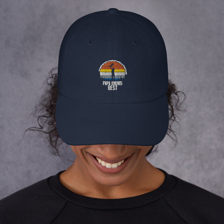 Dad hat Hilarious Papa Knows Good Dad Qualities OutfitResponsible Daddy Parental Attitudes