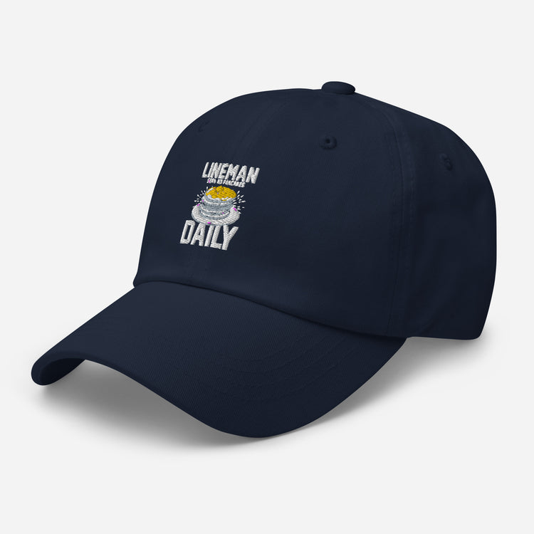 Dad hat  Humorous Lineman Serving Pancakes Fan Hotcake Linesmen Electrician Wireman Technician