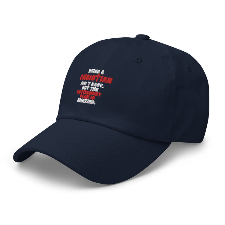 Dad hat Novelty Christianity Isn't Easy But Retirement Plan Amazing Stopping Working