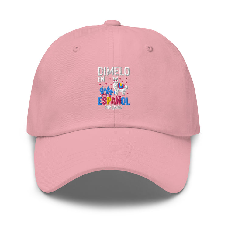 Dad hat Humorous En Espanol Por Favor Llama Hispanic Castilian Spain Nationalism Nationalistic