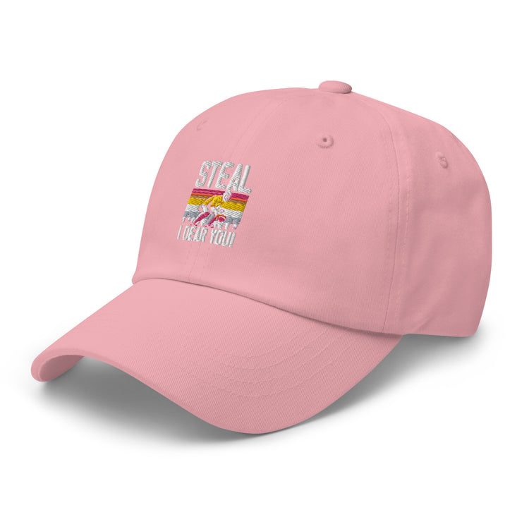 Dad hat Humorous Retro Steal Softball Fan Field Sports Novelty Group Baseman Outfielder Pitcher