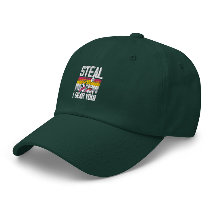 Dad hat Humorous Retro Steal Softball Fan Field Sports Novelty Group Baseman Outfielder Pitcher