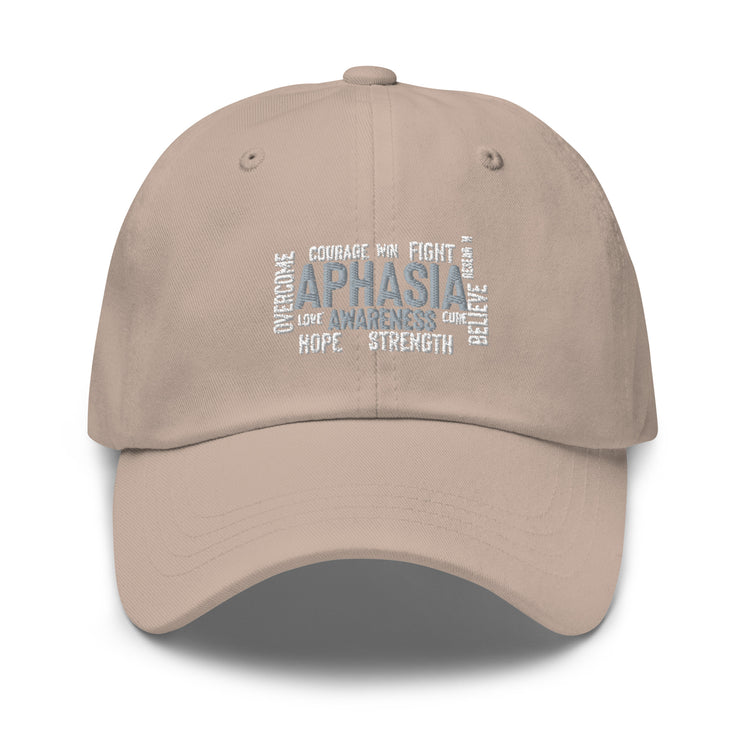 Dad hat  Novelty Aphasia Awareness Dysarthria Believer Overcomer Silent Brain Disease