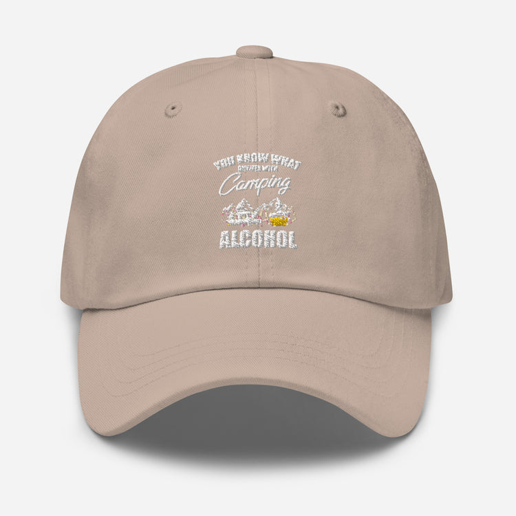 Dad hat Novelty Know Rhymes With Camping Alcohol Drinking Campsite Alcoholic Beverage Fan