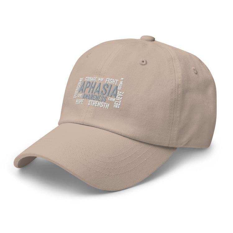 Dad hat  Novelty Aphasia Awareness Dysarthria Believer Overcomer Silent Brain Disease