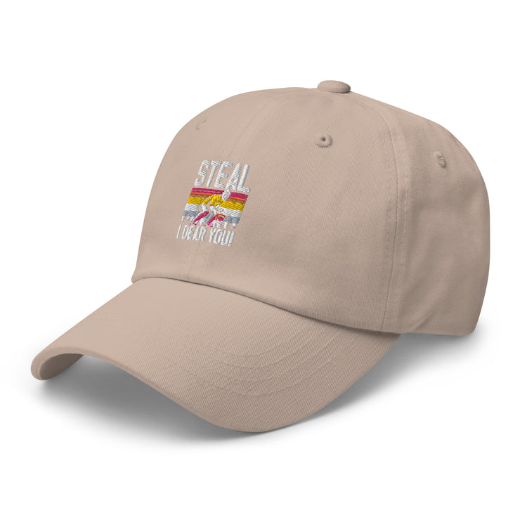 Dad hat Humorous Retro Steal Softball Fan Field Sports Novelty Group Baseman Outfielder Pitcher