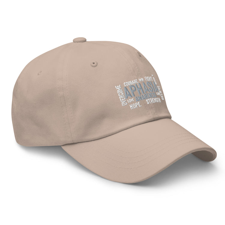 Dad hat  Novelty Aphasia Awareness Dysarthria Believer Overcomer Silent Brain Disease