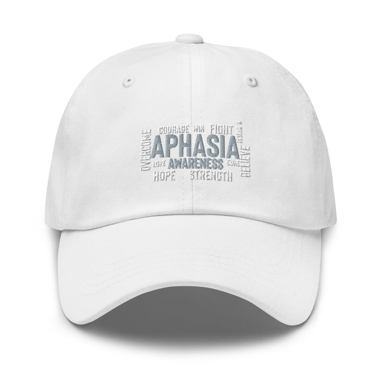 Dad hat  Novelty Aphasia Awareness Dysarthria Believer Overcomer Silent Brain Disease