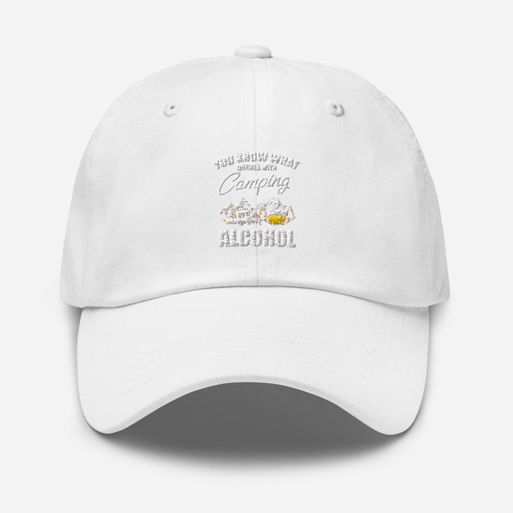 Dad hat Novelty Know Rhymes With Camping Alcohol Drinking Campsite Alcoholic Beverage Fan