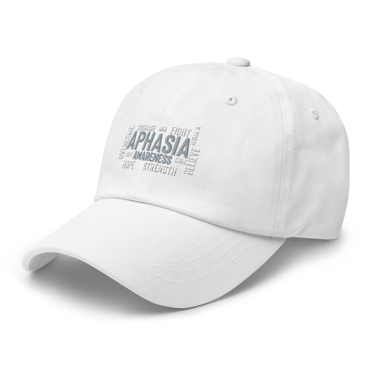 Dad hat  Novelty Aphasia Awareness Dysarthria Believer Overcomer Silent Brain Disease