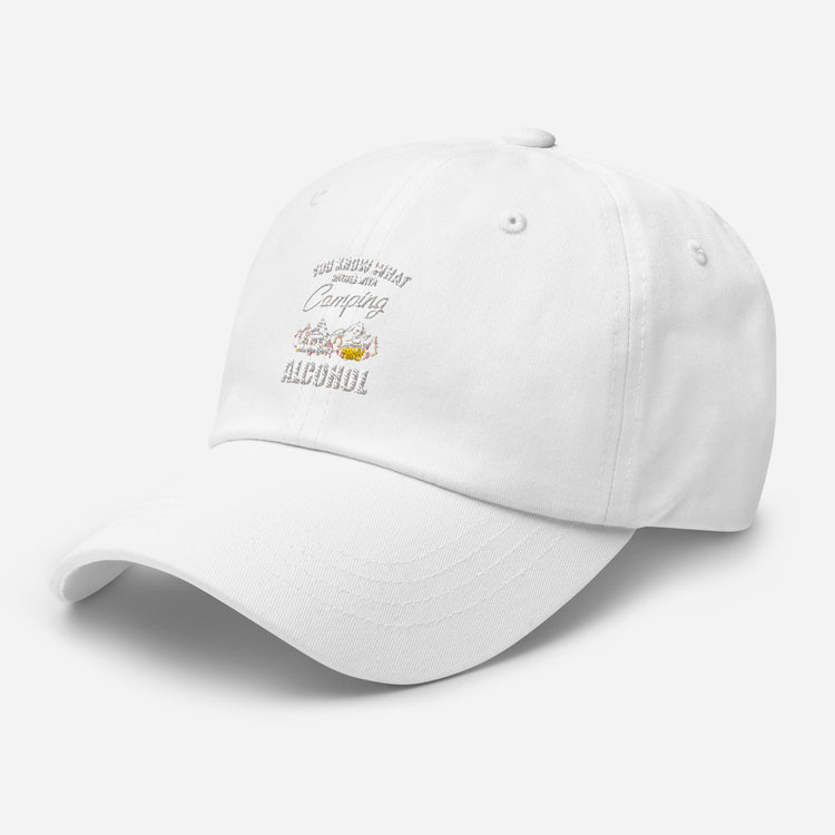 Dad hat Novelty Know Rhymes With Camping Alcohol Drinking Campsite Alcoholic Beverage Fan