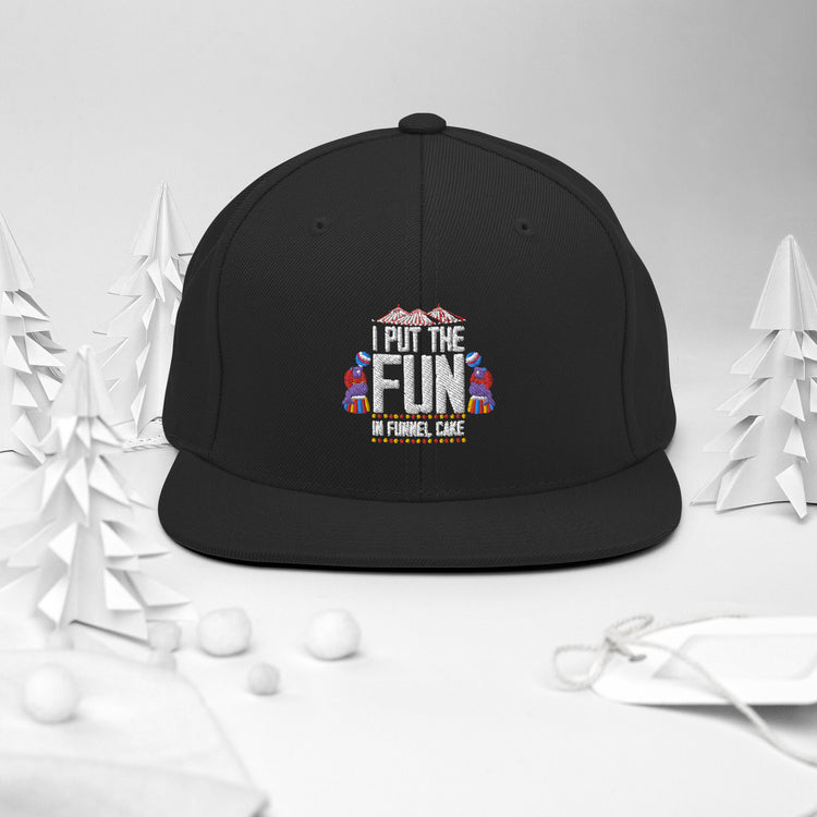 Snapback Hat Hilarious Fun Amusement Leisure Family Bonding Humorous Themed Park Recreation Funfair Bazaar Fan