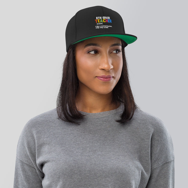 Snapback Hat Humorous Instructor Professor Education Tutor Schoolteacher Schoolmistress Pedagogy Teaching Lover