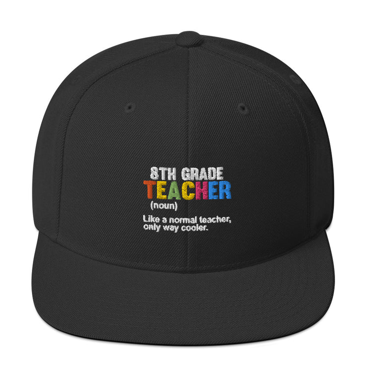 Snapback Hat Humorous Instructor Professor Education Tutor Schoolteacher Schoolmistress Pedagogy Teaching Lover