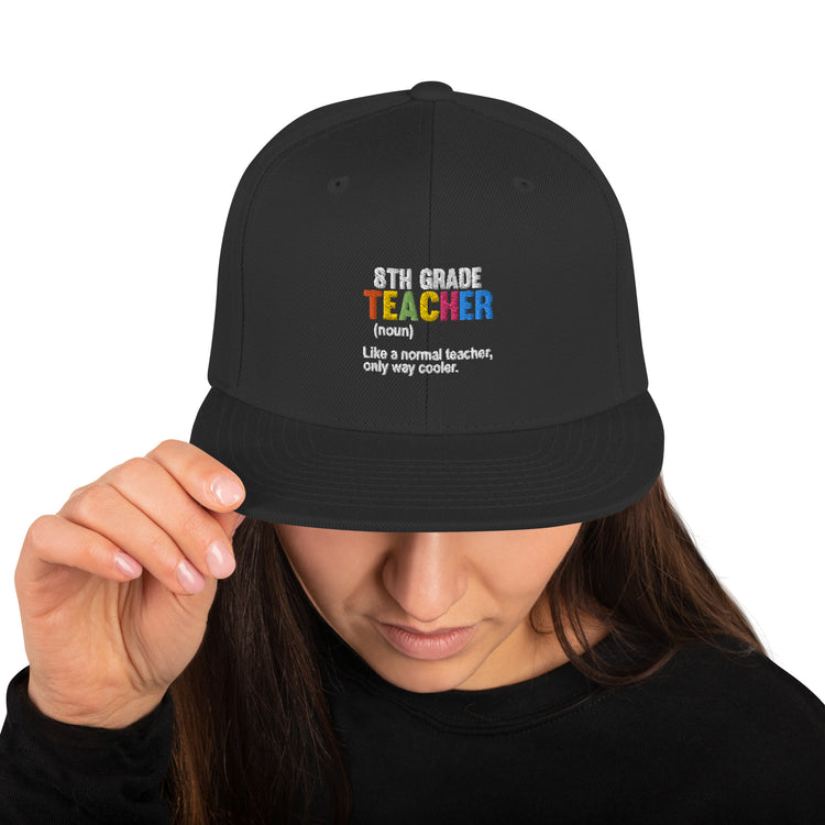 Snapback Hat Humorous Instructor Professor Education Tutor Schoolteacher Schoolmistress Pedagogy Teaching Lover