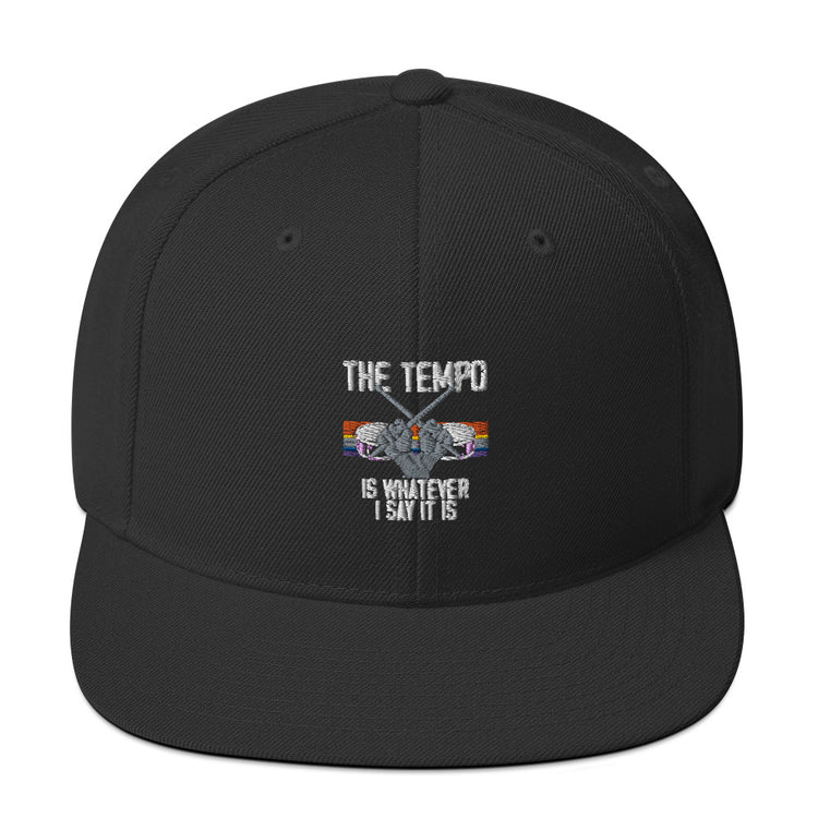 Snapback Hat The Tempo Percussionist Drum Bassist Band Music Enthusiast Novelty Band Loud Company Group Music