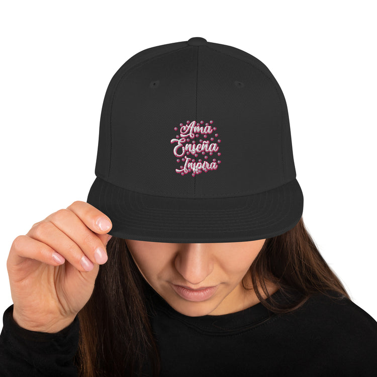 Snapback Hat Novelty Ama Teach Inspiring Hispanic Instructor Teaching Spaniards School teacher