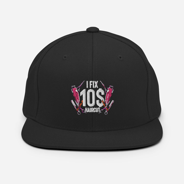 Snapback Hat Hilarious Ten Dollar Haircuts Hairstylist Lover Hairstyling Hairdressing Coiffeur