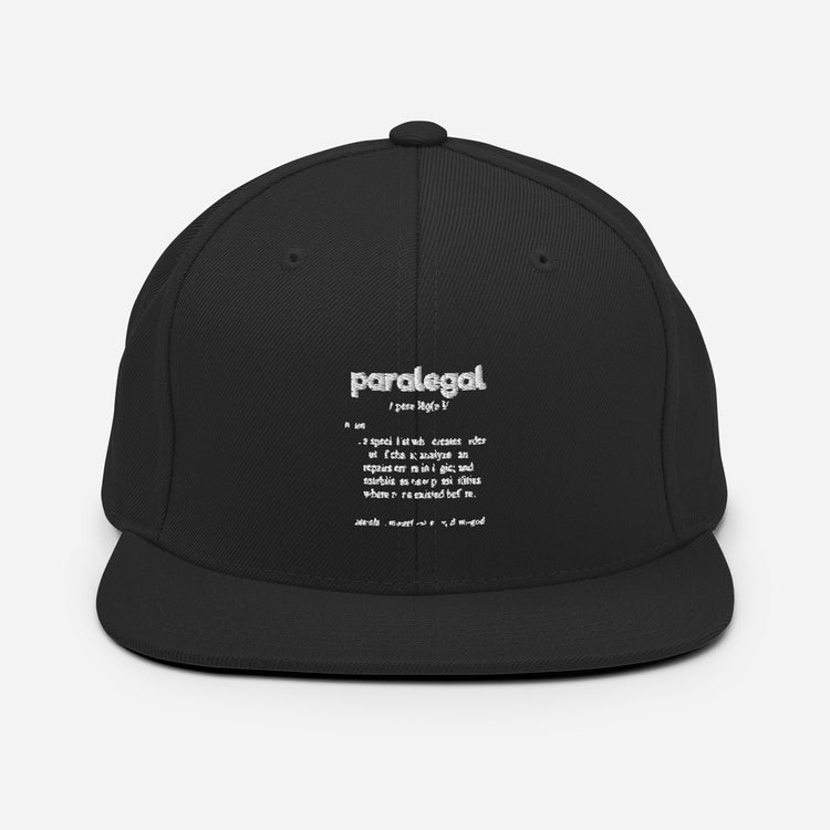 Snapback Hat Hilarious Paralegal Meaning Description Legal Assistant Lawyer Paralegals Litigator