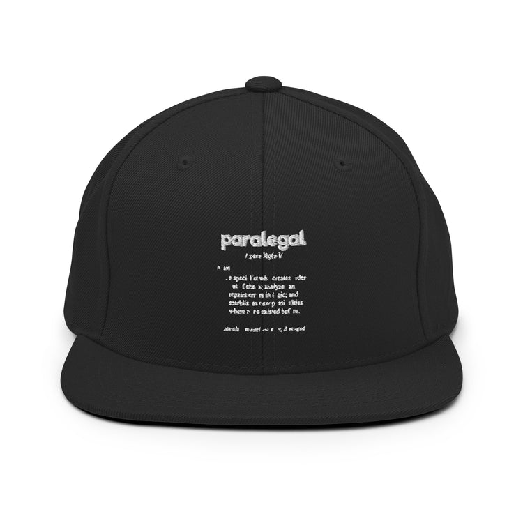 Snapback Hat Hilarious Paralegal Meaning Description Legal Assistant Lawyer Paralegals Litigator