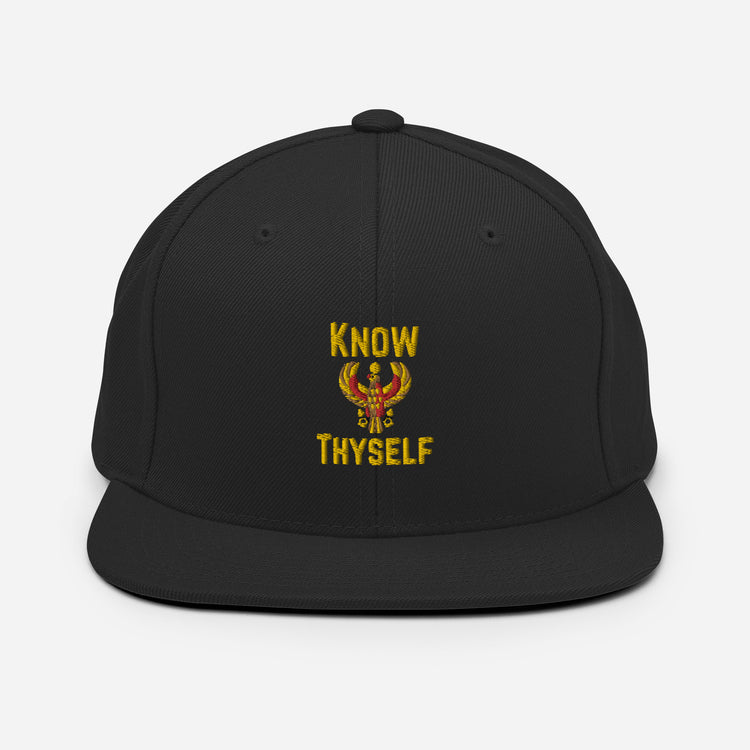 Snapback Hat Humorous Know Thyself Egypt Mythologies Cairo Egyptians Superstitious Beliefs