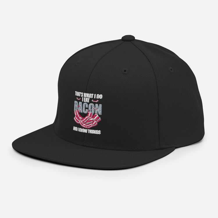 Snapback Hat Hilarious Bacon Meats Pork Gammon Smoked Pancetta Smoking Porkbellies Eating