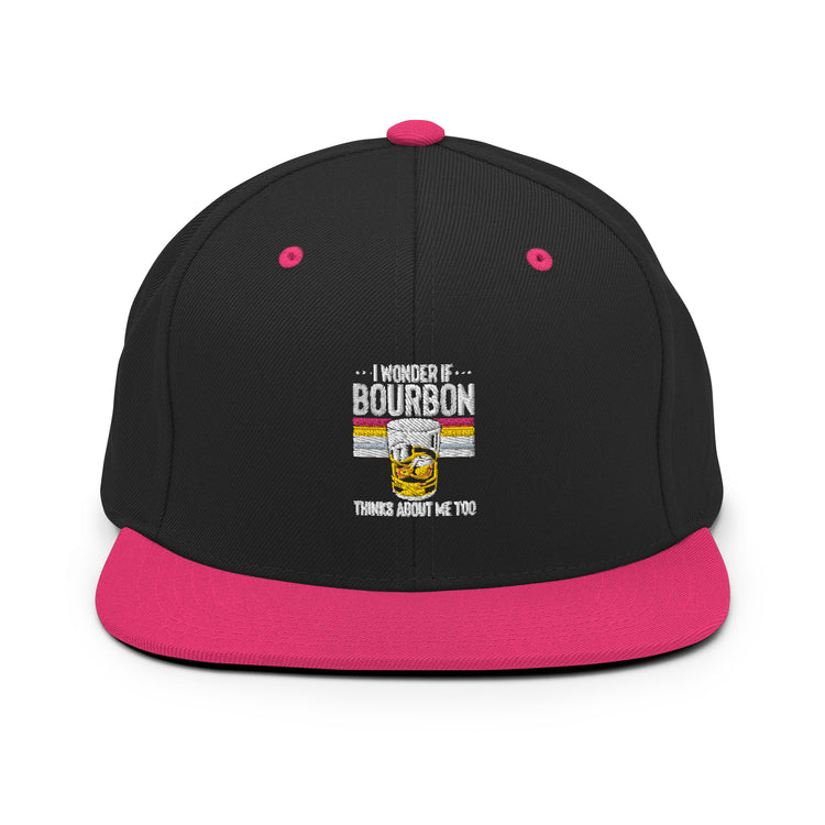 Snapback Hat Hilarious Alcoholic Bourbon Drink Lover Beverage Tastes Pun Humorous Fermented Wine Drinks Party Fun