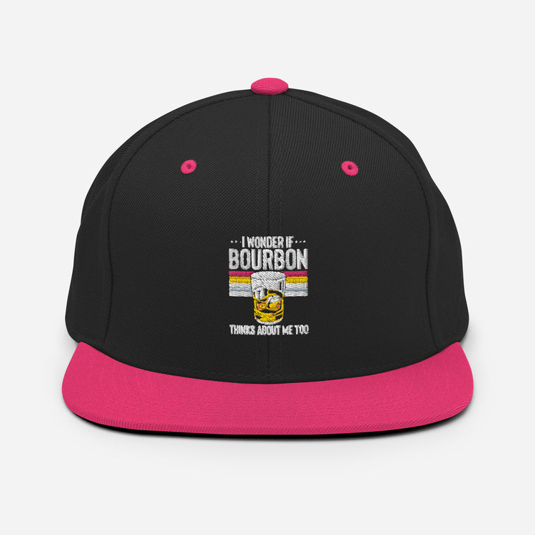 Snapback Hat Hilarious Alcoholic Bourbon Drink Lover Beverage Tastes Pun Humorous Fermented Wine Drinks Party Fun