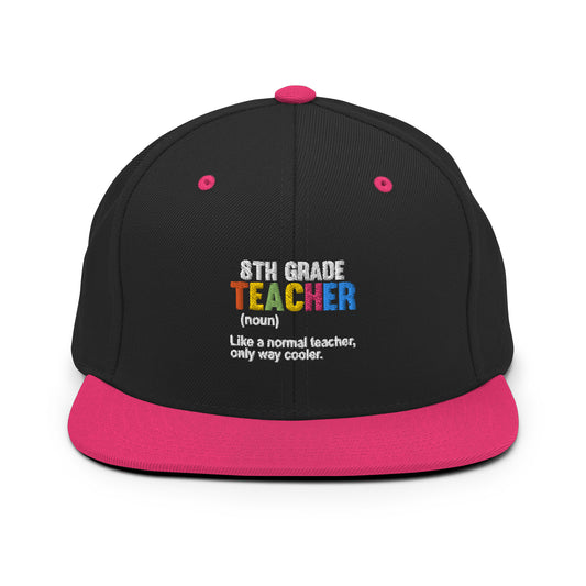 Snapback Hat Humorous Instructor Professor Education Tutor Schoolteacher Schoolmistress Pedagogy Teaching Lover