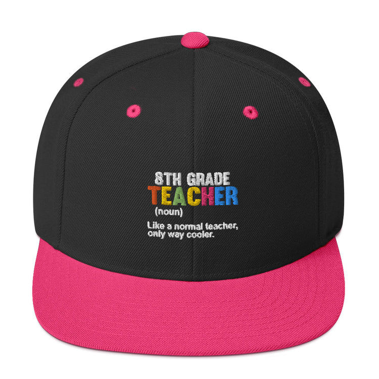 Snapback Hat Humorous Instructor Professor Education Tutor Schoolteacher Schoolmistress Pedagogy Teaching Lover