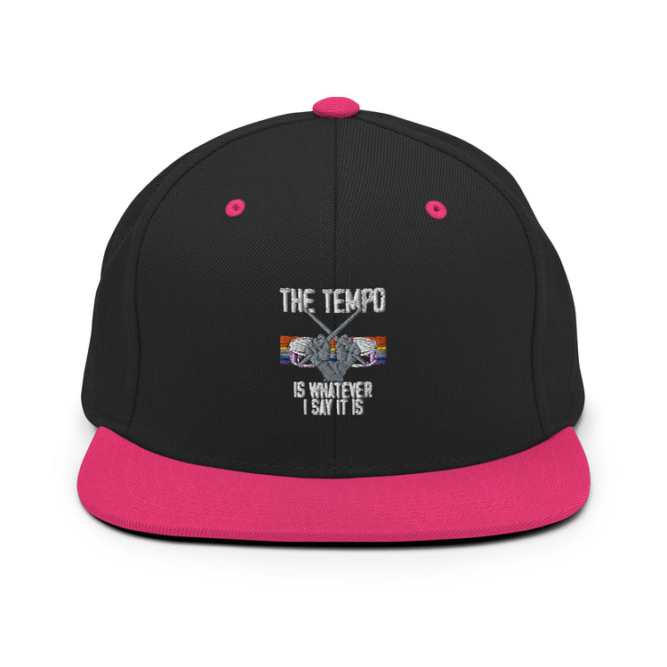 Snapback Hat The Tempo Percussionist Drum Bassist Band Music Enthusiast Novelty Band Loud Company Group Music