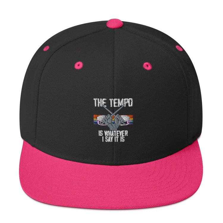 Snapback Hat The Tempo Percussionist Drum Bassist Band Music Enthusiast Novelty Band Loud Company Group Music