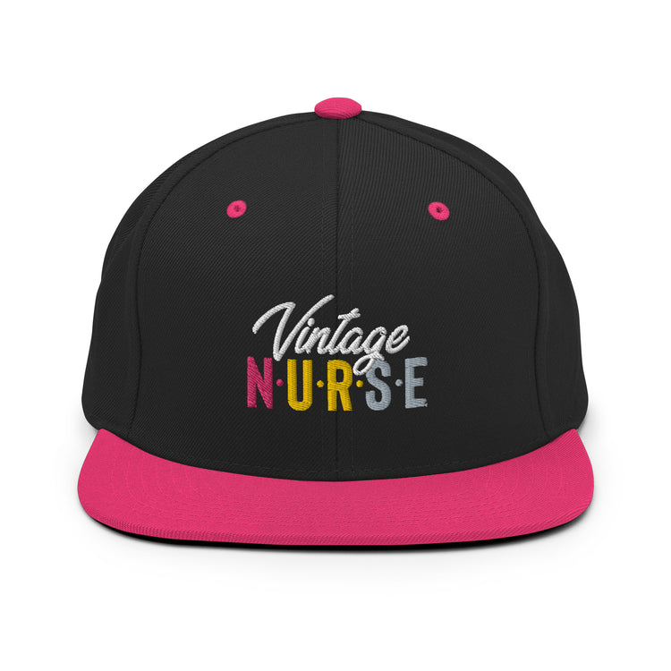 Snapback Hat Novelty Vintage Nurse Retro Medical Professional Hilarious Licensed Hospital Staff Tech Expert Fan