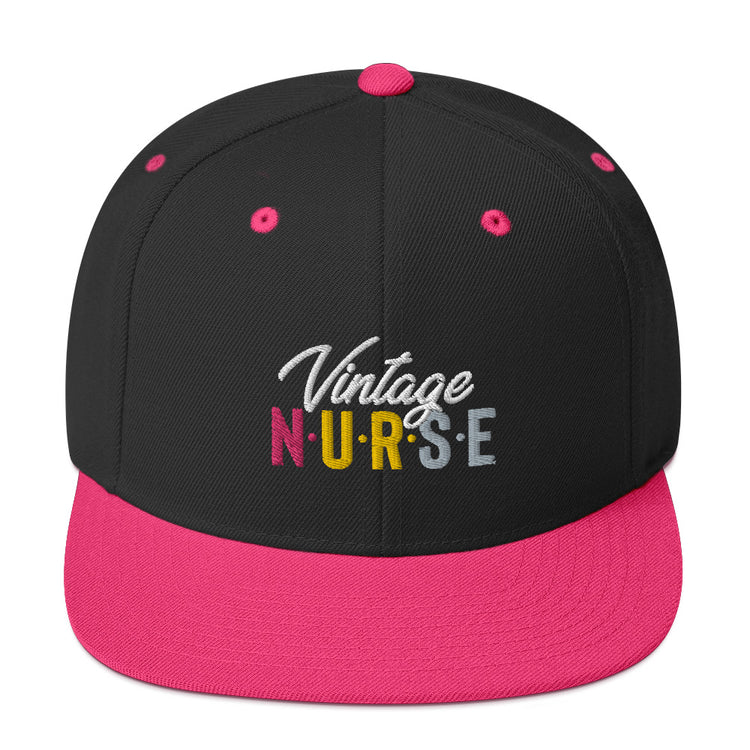 Snapback Hat Novelty Vintage Nurse Retro Medical Professional Hilarious Licensed Hospital Staff Tech Expert Fan