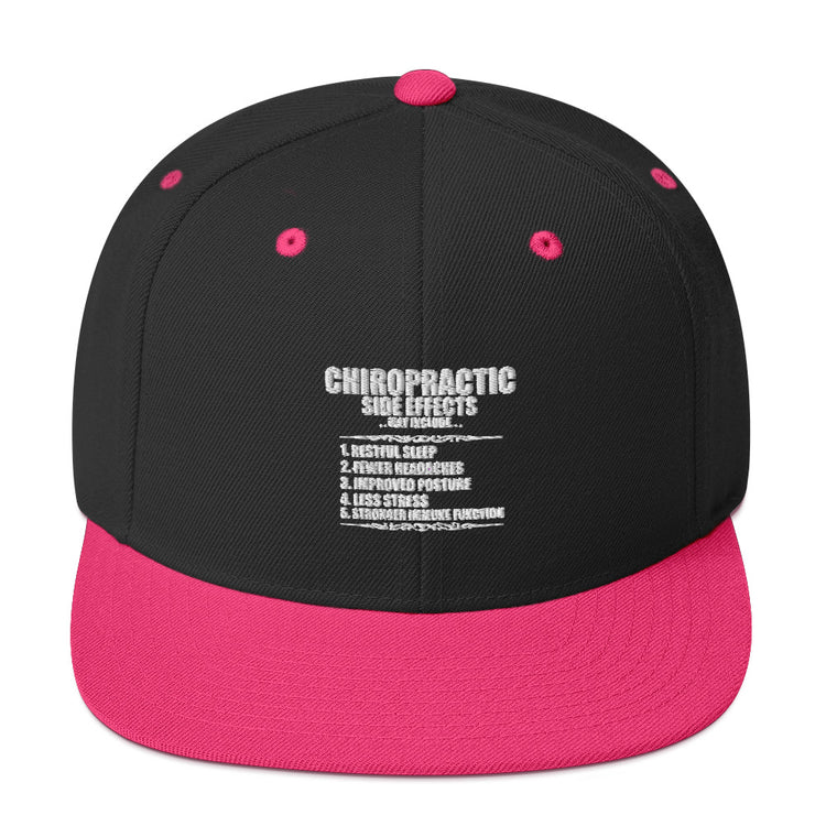 Snapback Hat Chiropractic Side Effects Orthopedic Bone Spinal Expert Physician Medicine Fun