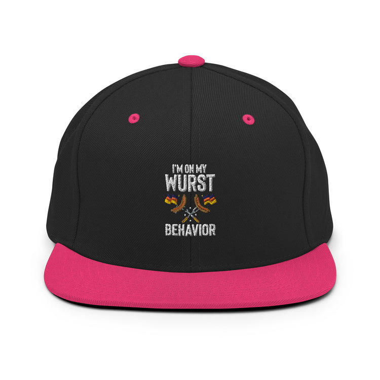 Snapback Hat  I'm My Wurst Behavior Germanic Fair Novelty Germany Season Concert Drink Beer