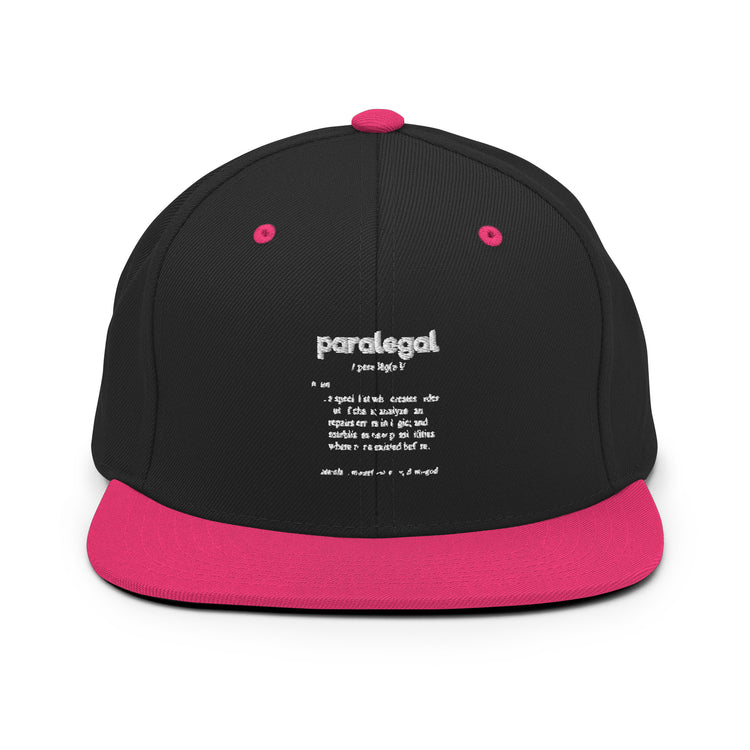 Snapback Hat Hilarious Paralegal Meaning Description Legal Assistant Lawyer Paralegals Litigator