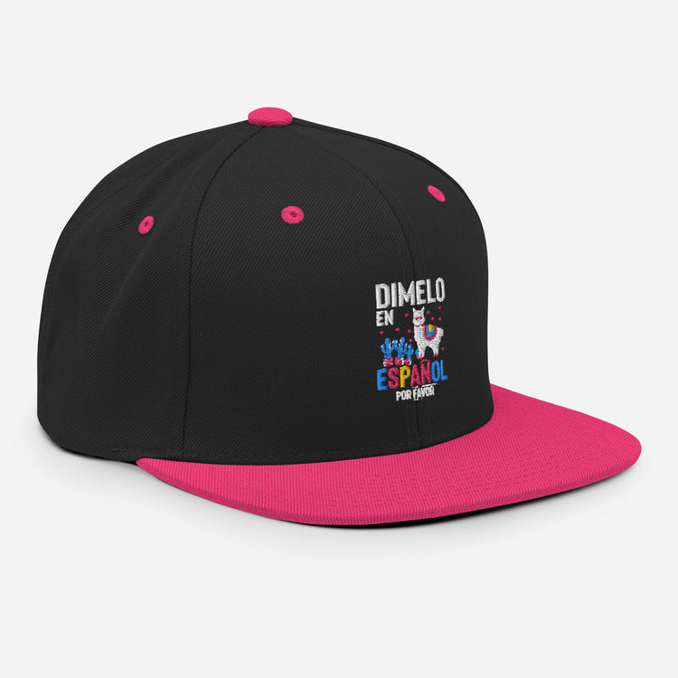 Snapback Hat Humorous En Espanol Por Favor Llama Hispanic Castilian Spain Nationalism Nationalistic