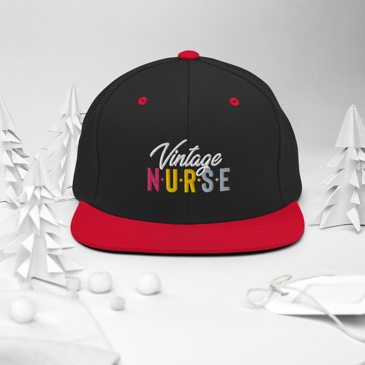 Snapback Hat Novelty Vintage Nurse Retro Medical Professional Hilarious Licensed Hospital Staff Tech Expert Fan