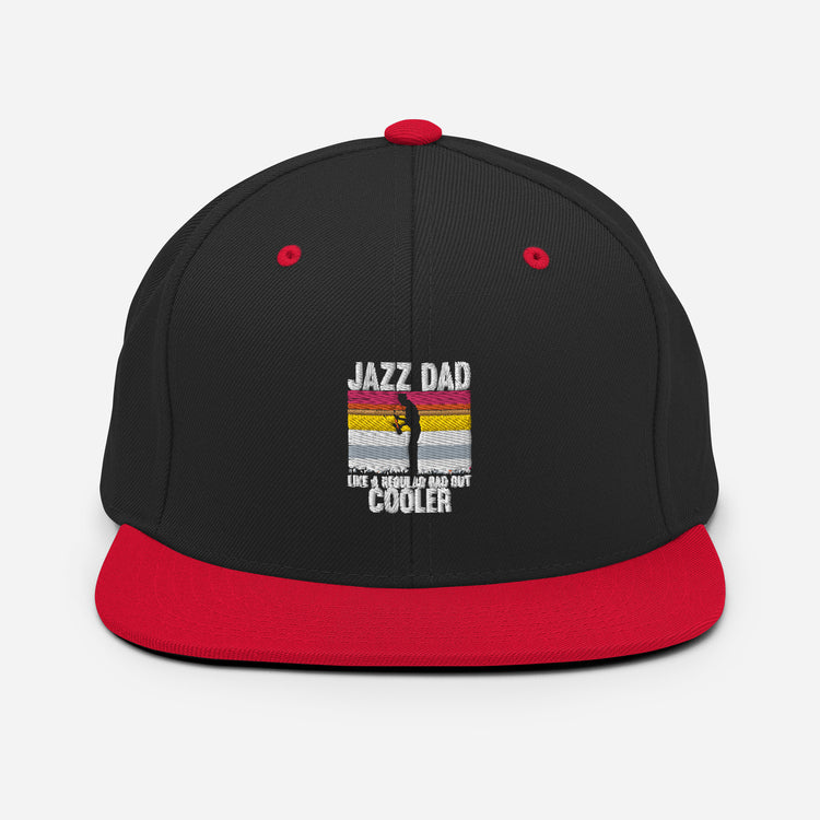 Snapback Hat Jazz Dad Sax Beating Trombone Saxophonist Lover Musician Wind Music Saxophone Clarinet Enthusiast