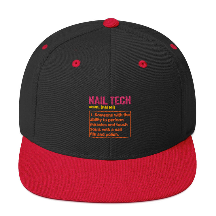 Snapback Hat Humorous Nail Tech Manicurist Beautician Cosmetician Cosmetology Hilarious Manicure Pedicure Expert