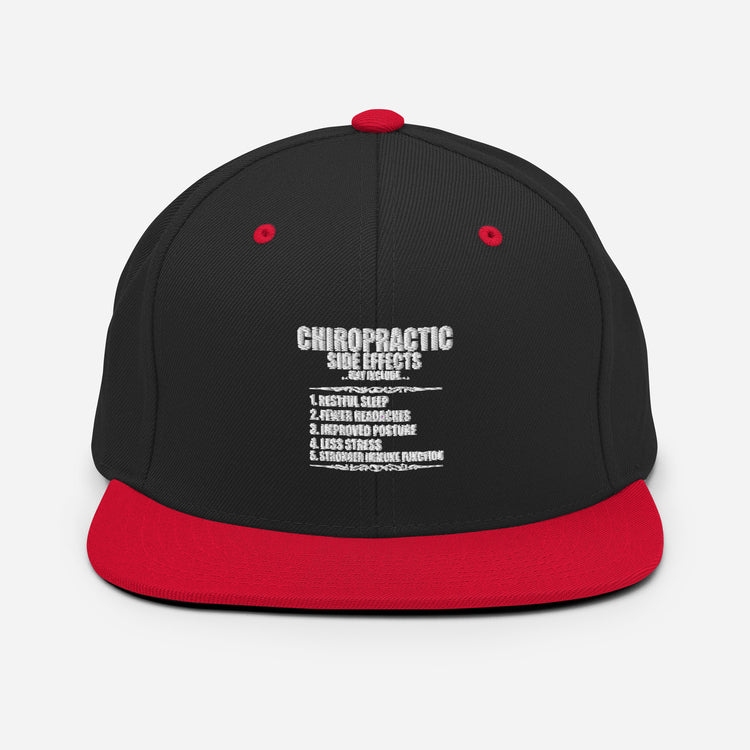 Snapback Hat Chiropractic Side Effects Orthopedic Bone Spinal Expert Physician Medicine Fun