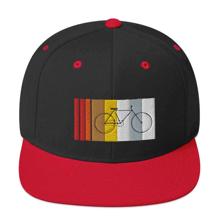 Snapback Hat Cyclist Biking Bicycling Riding Enthusiast Freestyler Two-Wheeler Bicyclist