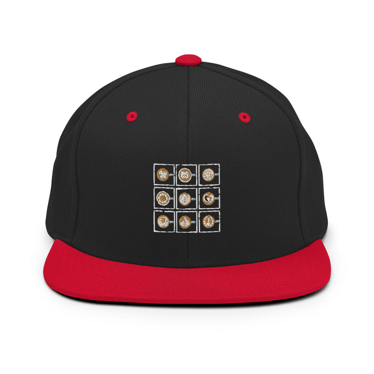 Snapback Hat  Espresso Arts Designs Caffeinated Drinks Barman Barkeeper Mixing Mixology