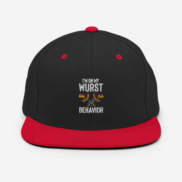 Snapback Hat  I'm My Wurst Behavior Germanic Fair Novelty Germany Season Concert Drink Beer