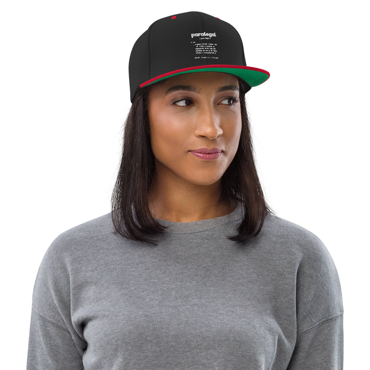 Snapback Hat Hilarious Paralegal Meaning Description Legal Assistant Lawyer Paralegals Litigator