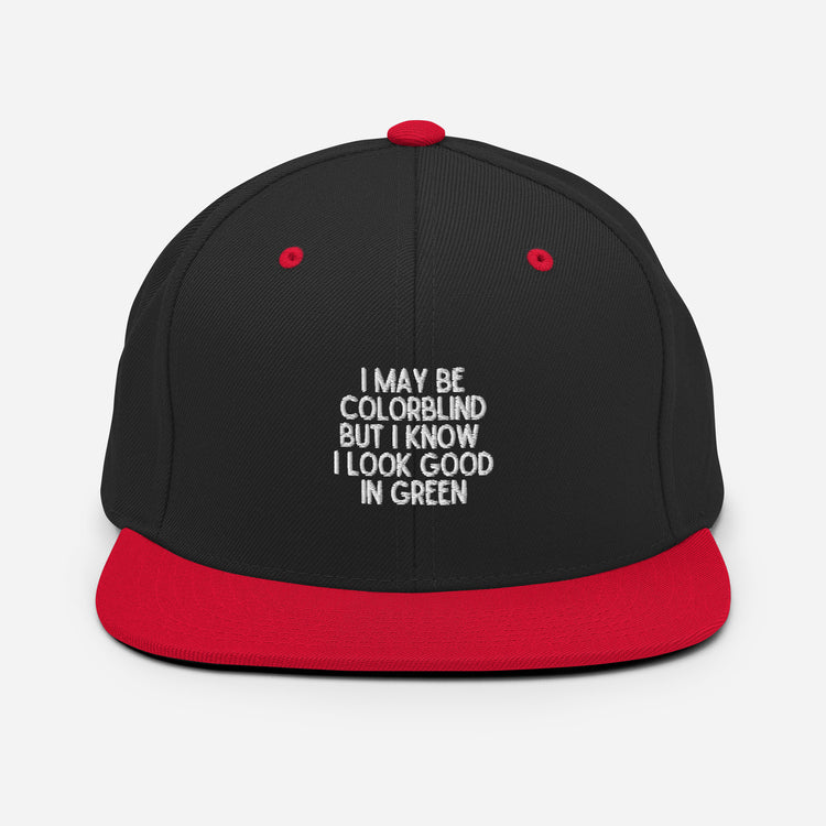 Snapback Hat Novelty Colorblind Daltonism Eye Disorders Hilarious Colour-Blindness Eyesight